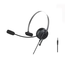 هدفون سیمی تک گوش اپراتوری فیلیپس مدل Philips SHM1018 میکروفن دار با گارانتی 12 ماهه شرکتی مشکی