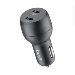 شارژر فندکی 40 وات بودی مدل Budi CC108RB با خروجی USB-C مشکی