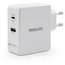 شارژر دیواری سریع 45W فیلیپس دو پورت مدلPhilips DLP2509  سفید